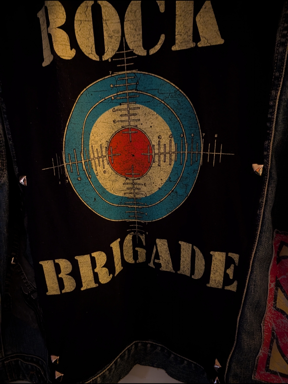 Custom Denim Jacket with Ozzy Osbourne Patch and Skull Cross - Picture 7 of 10